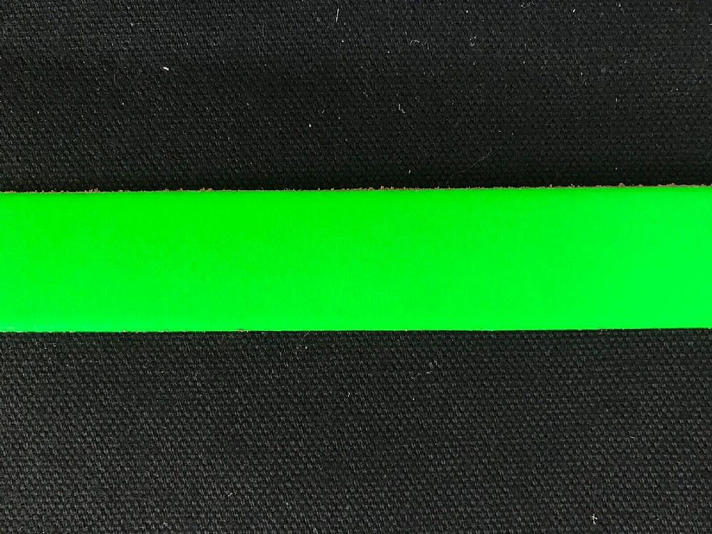 Leather Strap - Fluorescent Green